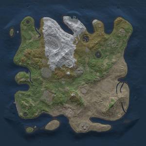 Thumbnail Rust Map: Procedural Map, Size: 3300, Seed: 1014596440, 16 Monuments