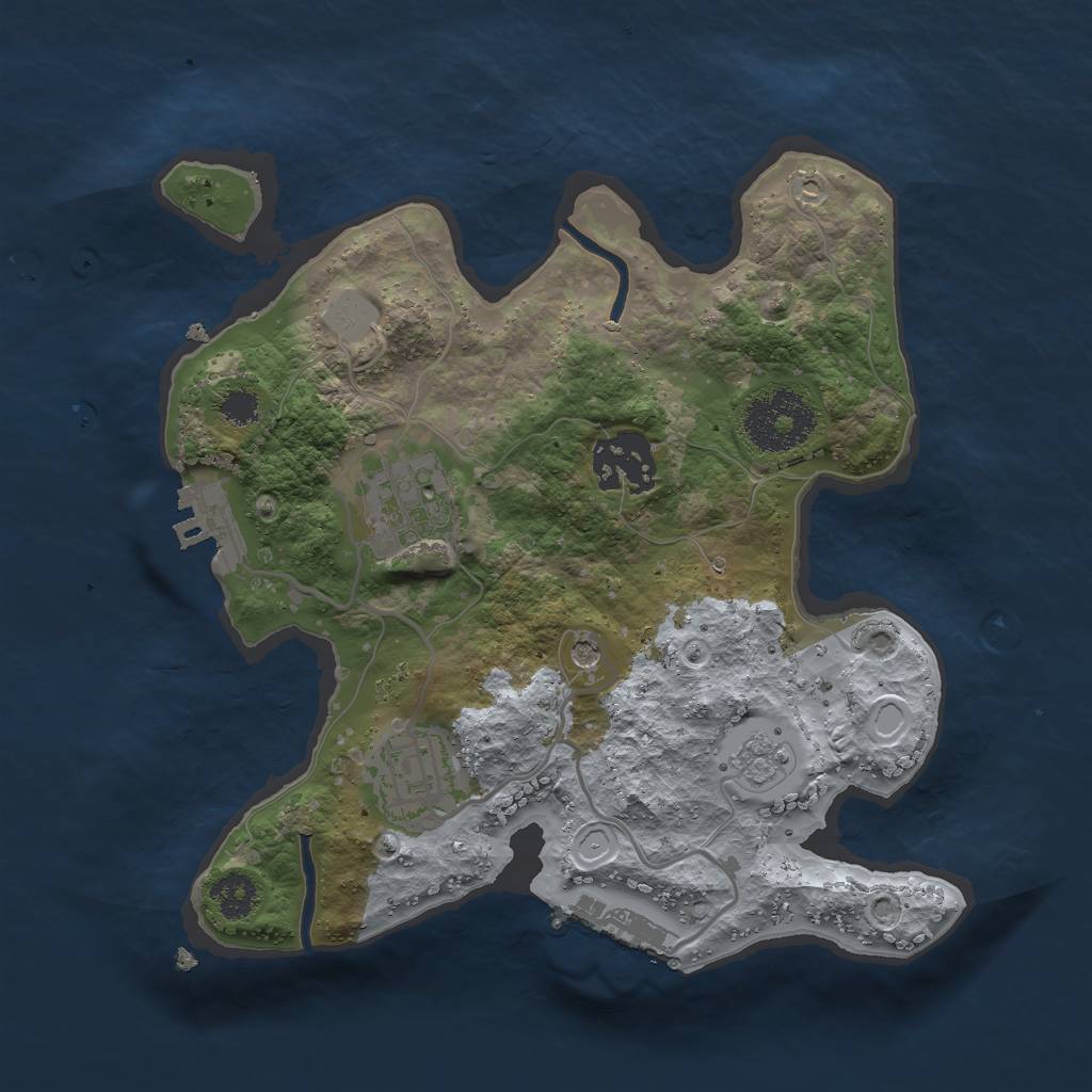 Rust Map: Procedural Map, Size: 2500, Seed: 1337133, 12 Monuments