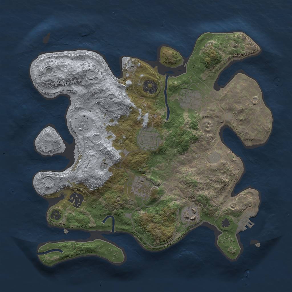 Rust Map: Procedural Map, Size: 3000, Seed: 10820, 11 Monuments