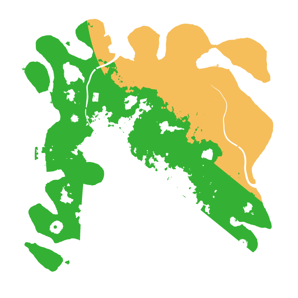 Biome Rust Map: Procedural Map, Size: 3500, Seed: 18237083