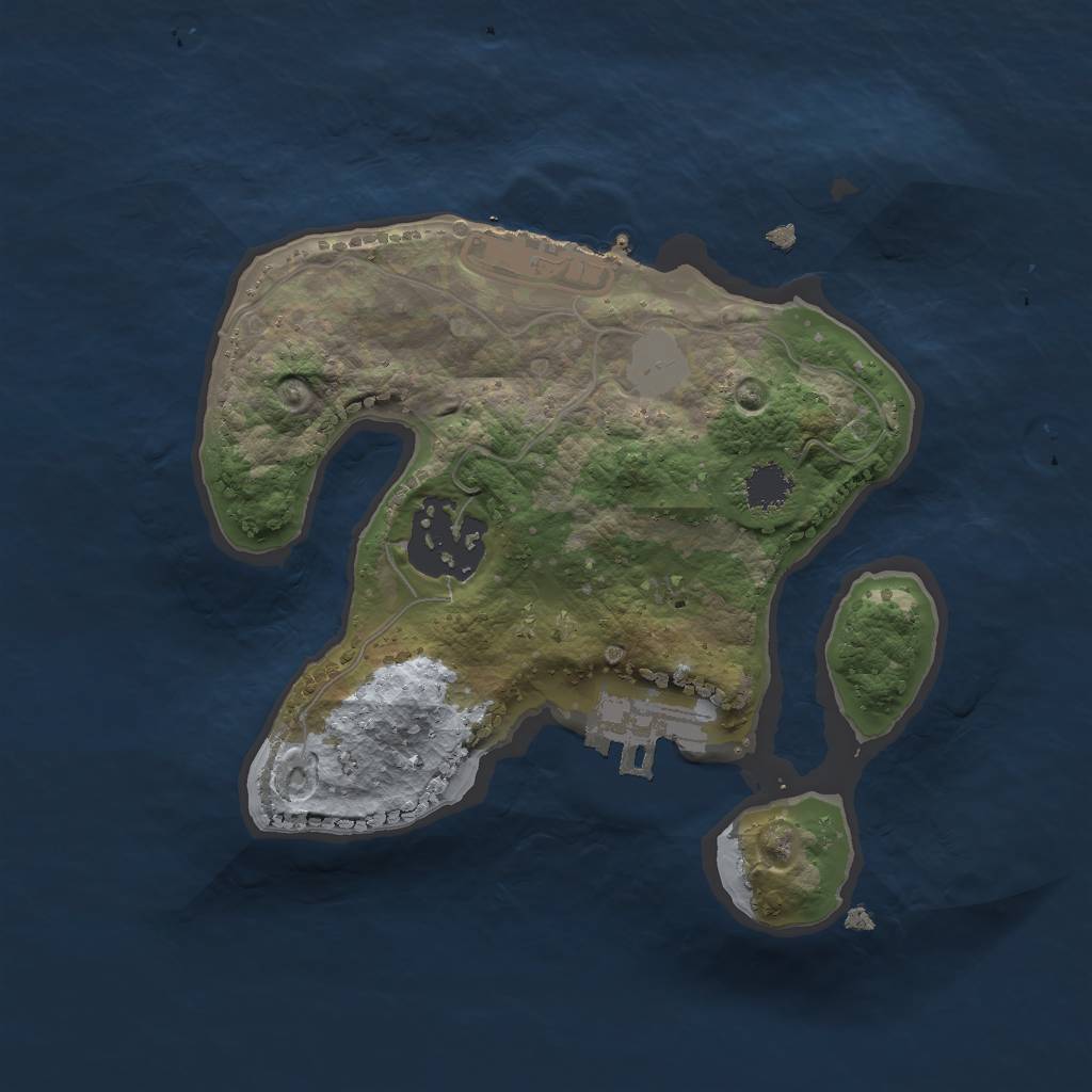Rust Map: Procedural Map, Size: 2000, Seed: 90, 8 Monuments