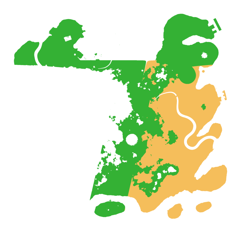 Biome Rust Map: Procedural Map, Size: 3700, Seed: 261451