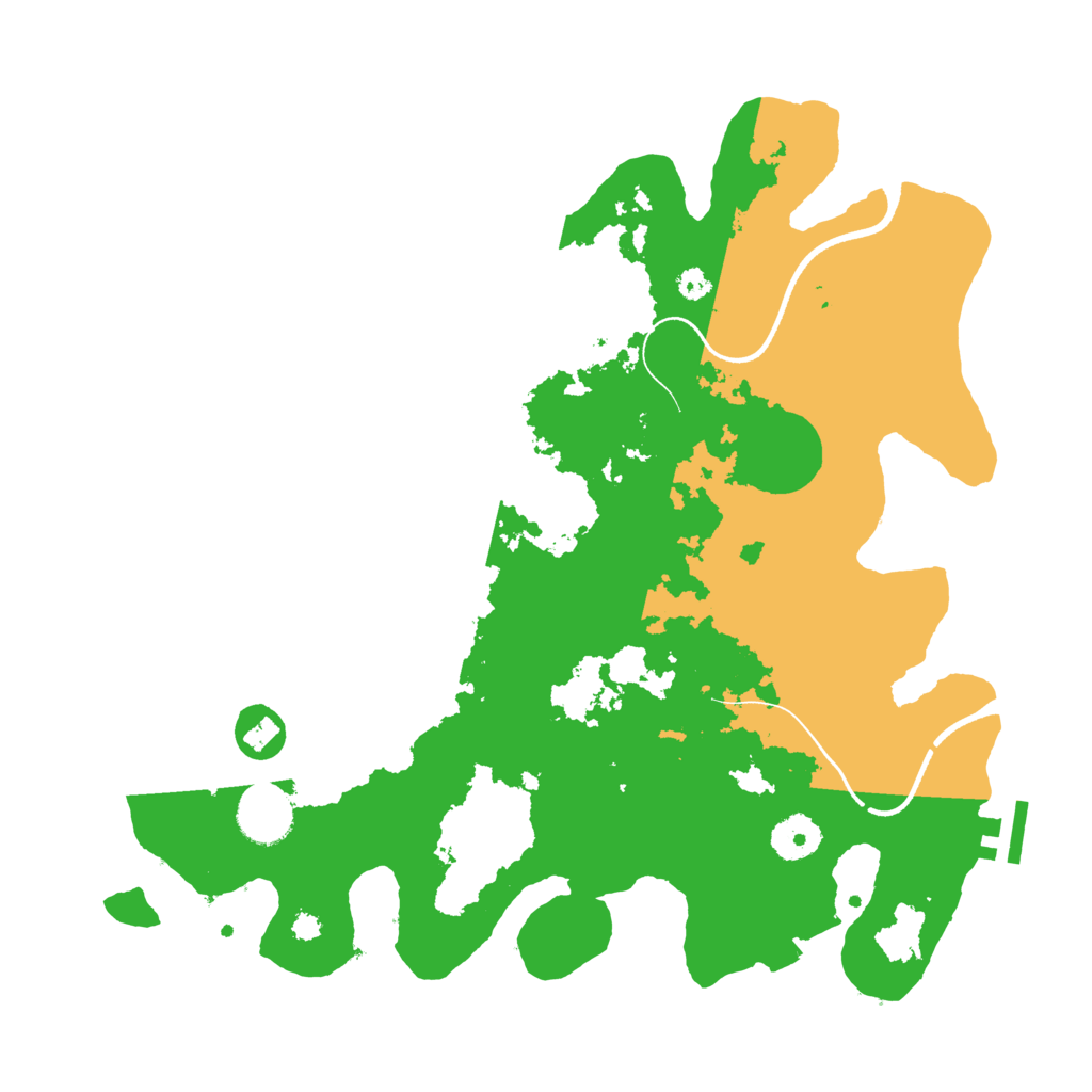 Biome Rust Map: Procedural Map, Size: 3500, Seed: 54970804