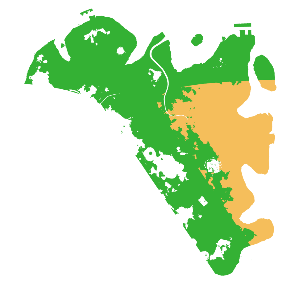 Biome Rust Map: Procedural Map, Size: 3500, Seed: 25119