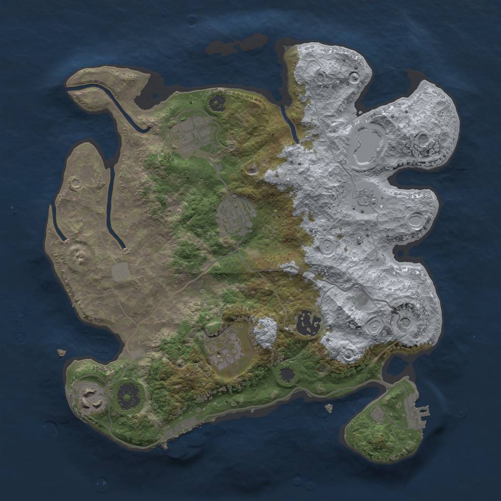 Rust Map: Procedural Map, Size: 3000, Seed: 20221215, 14 Monuments