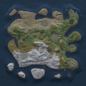 Thumbnail Rust Map: Procedural Map, Size: 3000, Seed: 1285867792, 12 Monuments