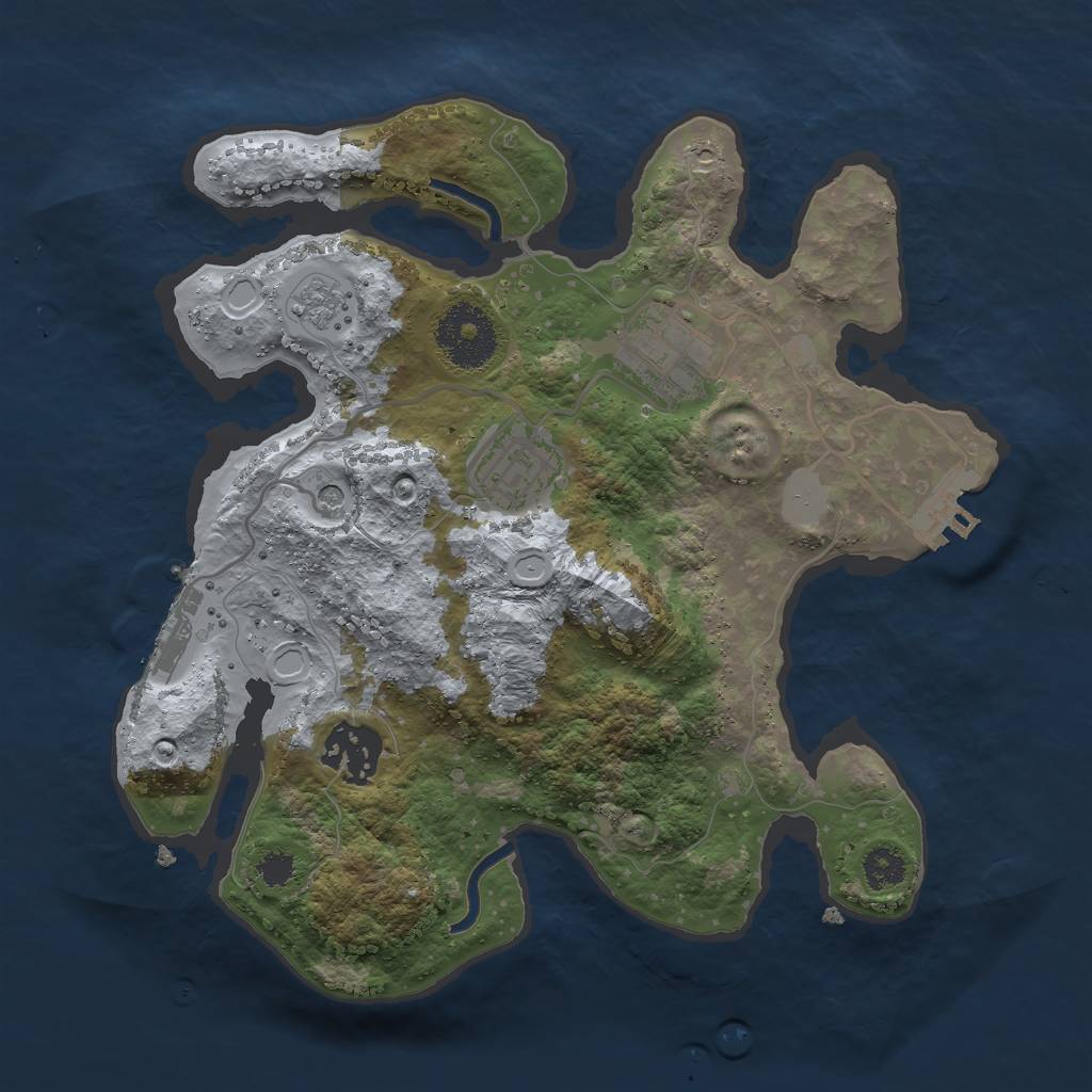 Rust Map: Procedural Map, Size: 2700, Seed: 1011910860, 12 Monuments