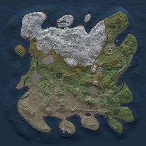 Thumbnail Rust Map: Procedural Map, Size: 3500, Seed: 71362853, 17 Monuments