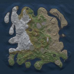 Thumbnail Rust Map: Procedural Map, Size: 3500, Seed: 17817, 17 Monuments