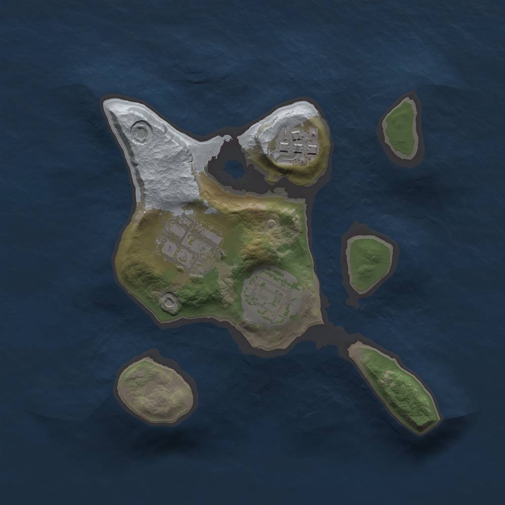 Rust Map: Barren, Size: 2000, Seed: 56089472, 5 Monuments