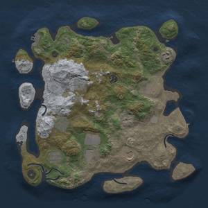 Thumbnail Rust Map: Procedural Map, Size: 3500, Seed: 1158334430, 18 Monuments