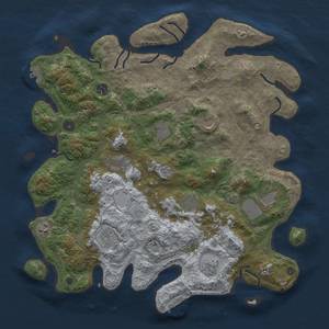 Thumbnail Rust Map: Procedural Map, Size: 4250, Seed: 2287231, 19 Monuments