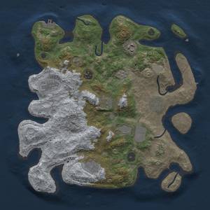 Thumbnail Rust Map: Procedural Map, Size: 3500, Seed: 1926175098, 18 Monuments