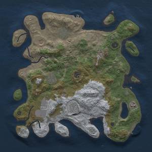 Thumbnail Rust Map: Procedural Map, Size: 3600, Seed: 30, 17 Monuments