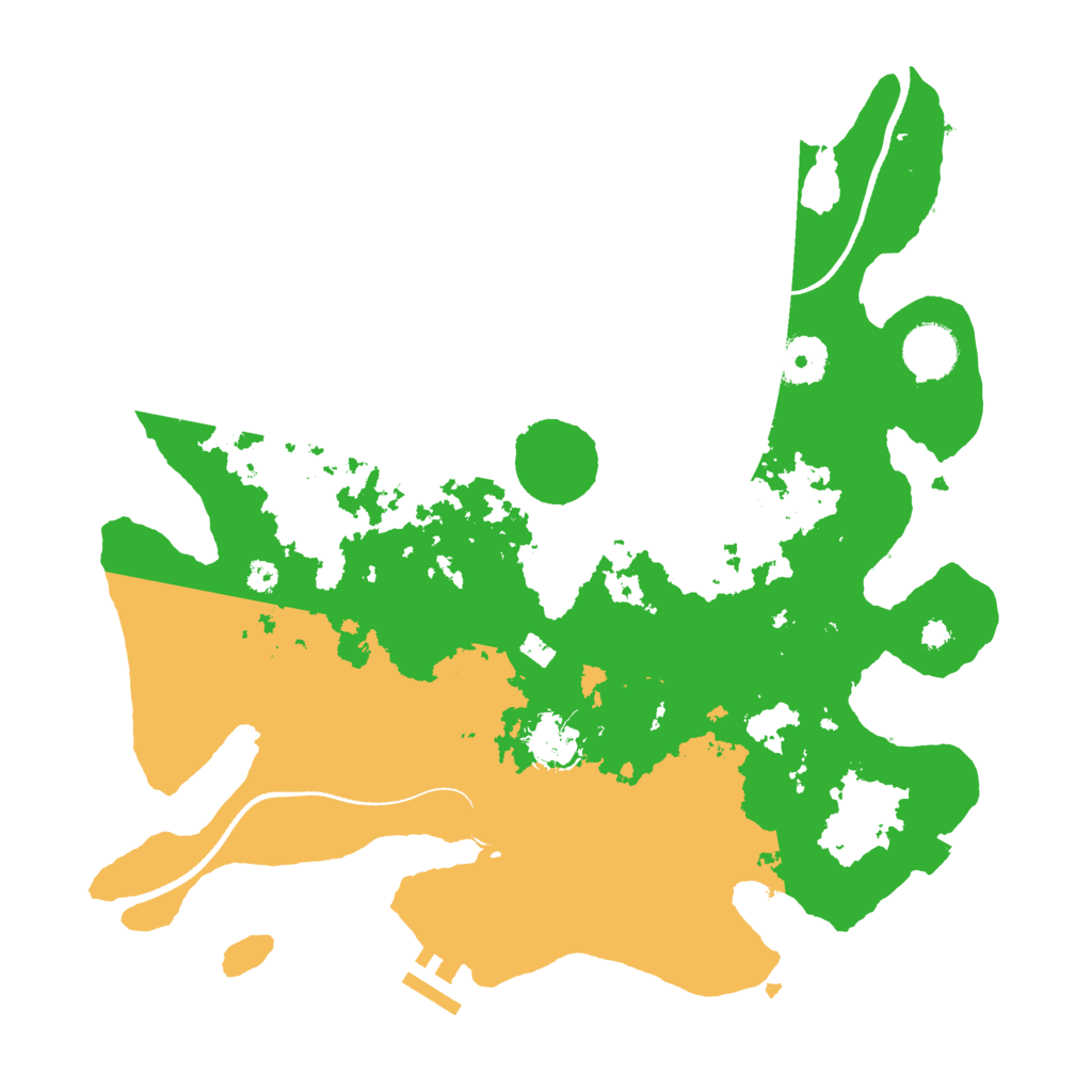 Biome Rust Map: Procedural Map, Size: 3500, Seed: 58529