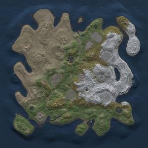 Thumbnail Rust Map: Procedural Map, Size: 3500, Seed: 1090883872, 19 Monuments