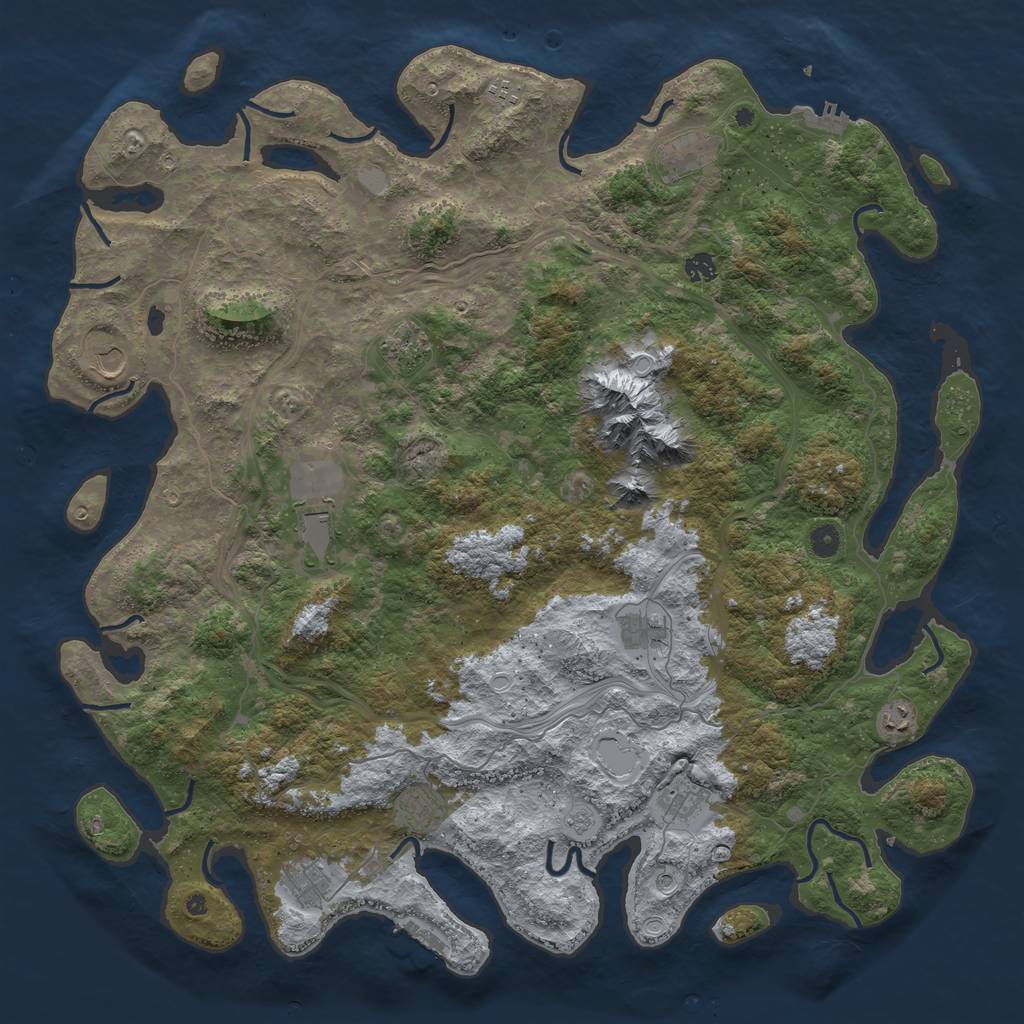Rust Map: Procedural Map, Size: 5000, Seed: 89133985, 20 Monuments