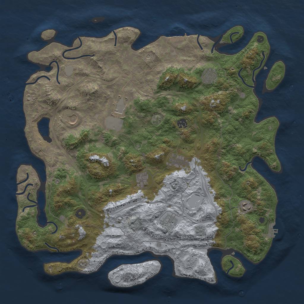 Rust Map: Procedural Map, Size: 4500, Seed: 15122022, 18 Monuments