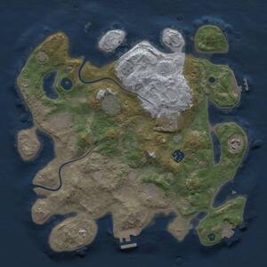 Thumbnail Rust Map: Procedural Map, Size: 3400, Seed: 772265489, 13 Monuments