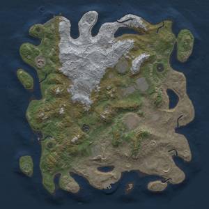 Thumbnail Rust Map: Procedural Map, Size: 4000, Seed: 321120379, 16 Monuments