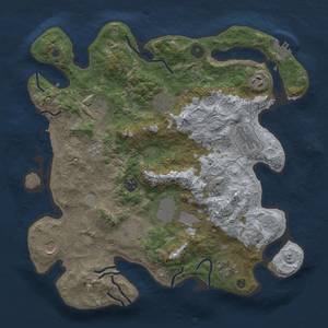 Thumbnail Rust Map: Procedural Map, Size: 3700, Seed: 1122338747, 19 Monuments