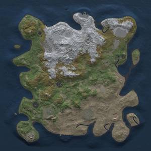 Thumbnail Rust Map: Procedural Map, Size: 3600, Seed: 184535003, 16 Monuments