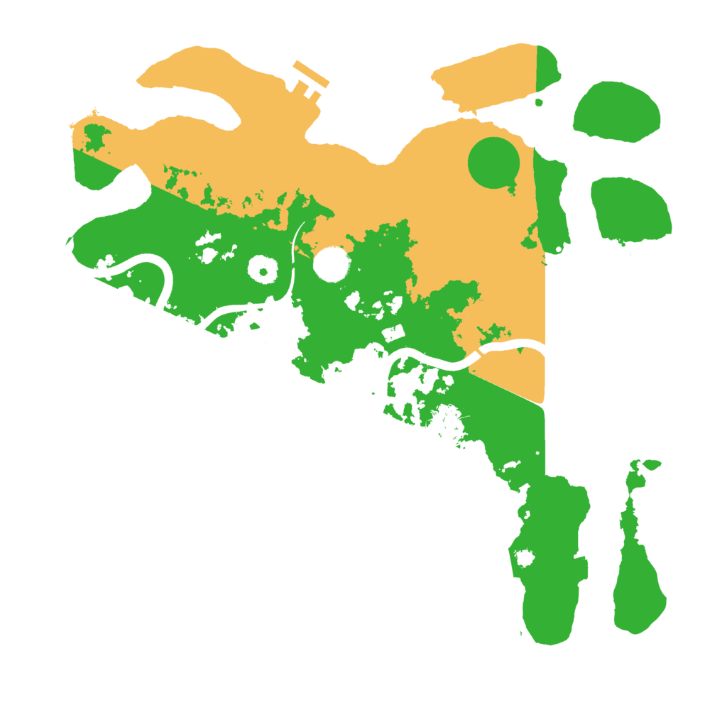 Biome Rust Map: Procedural Map, Size: 3700, Seed: 124