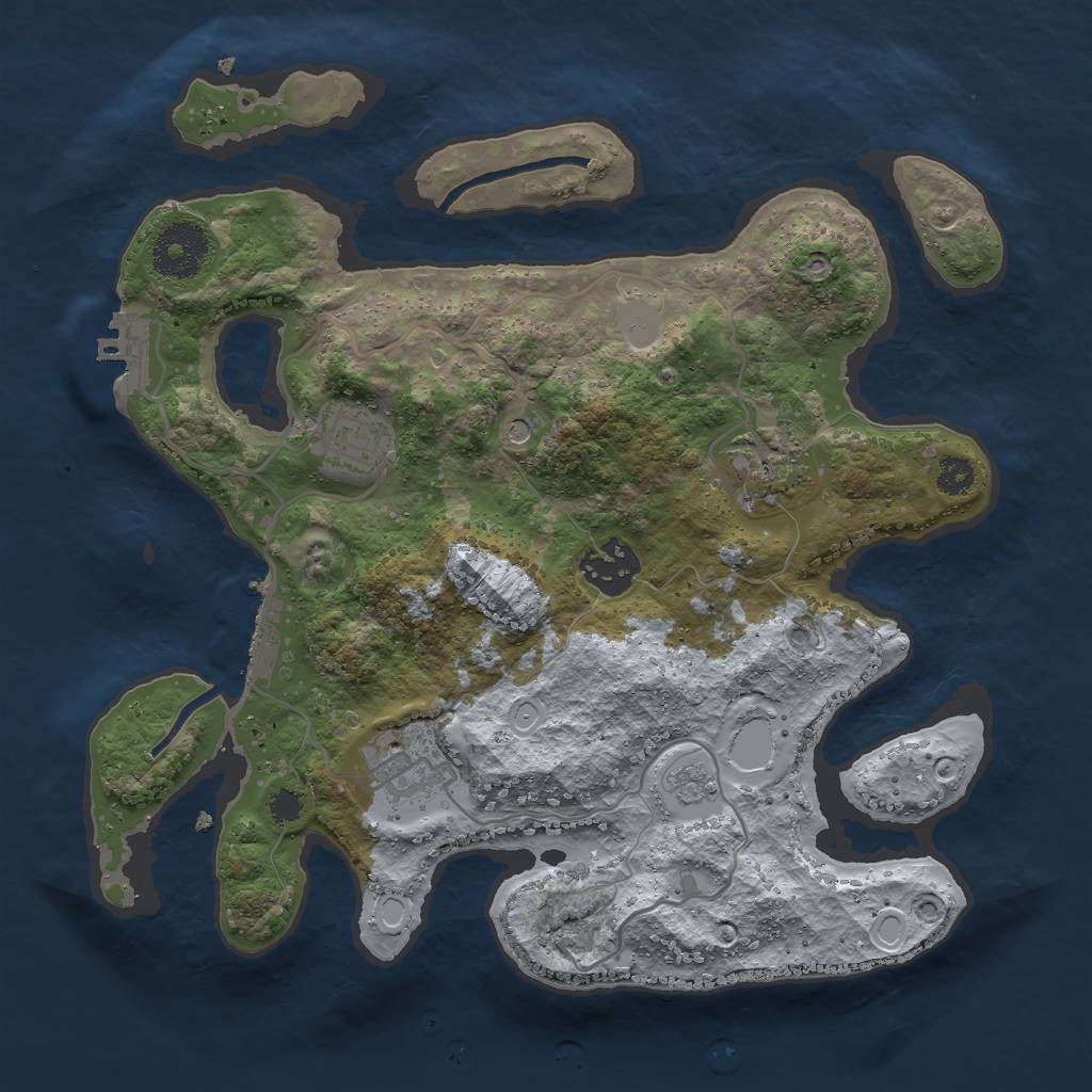 Rust Map: Procedural Map, Size: 2950, Seed: 1617999087, 13 Monuments
