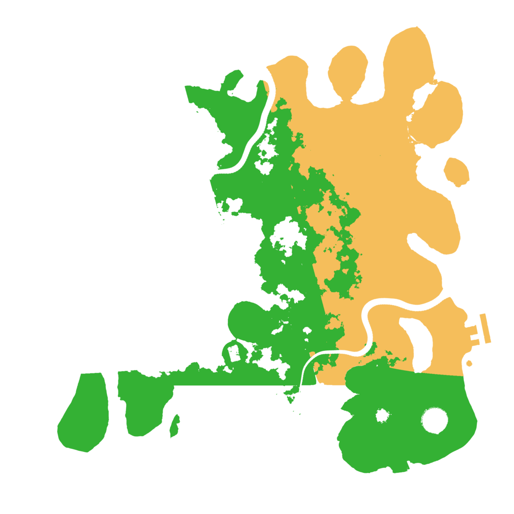 Biome Rust Map: Procedural Map, Size: 3500, Seed: 52729077