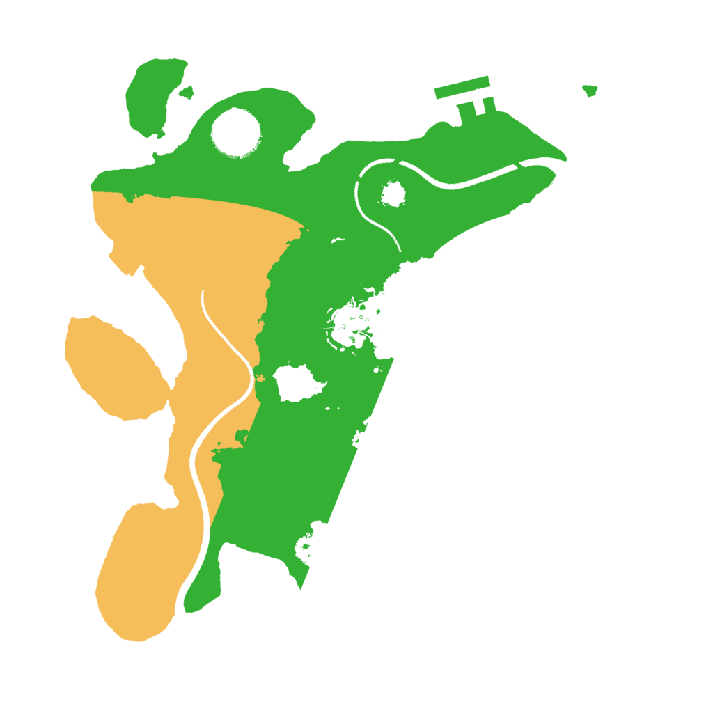 Biome Rust Map: Procedural Map, Size: 2600, Seed: 649219346