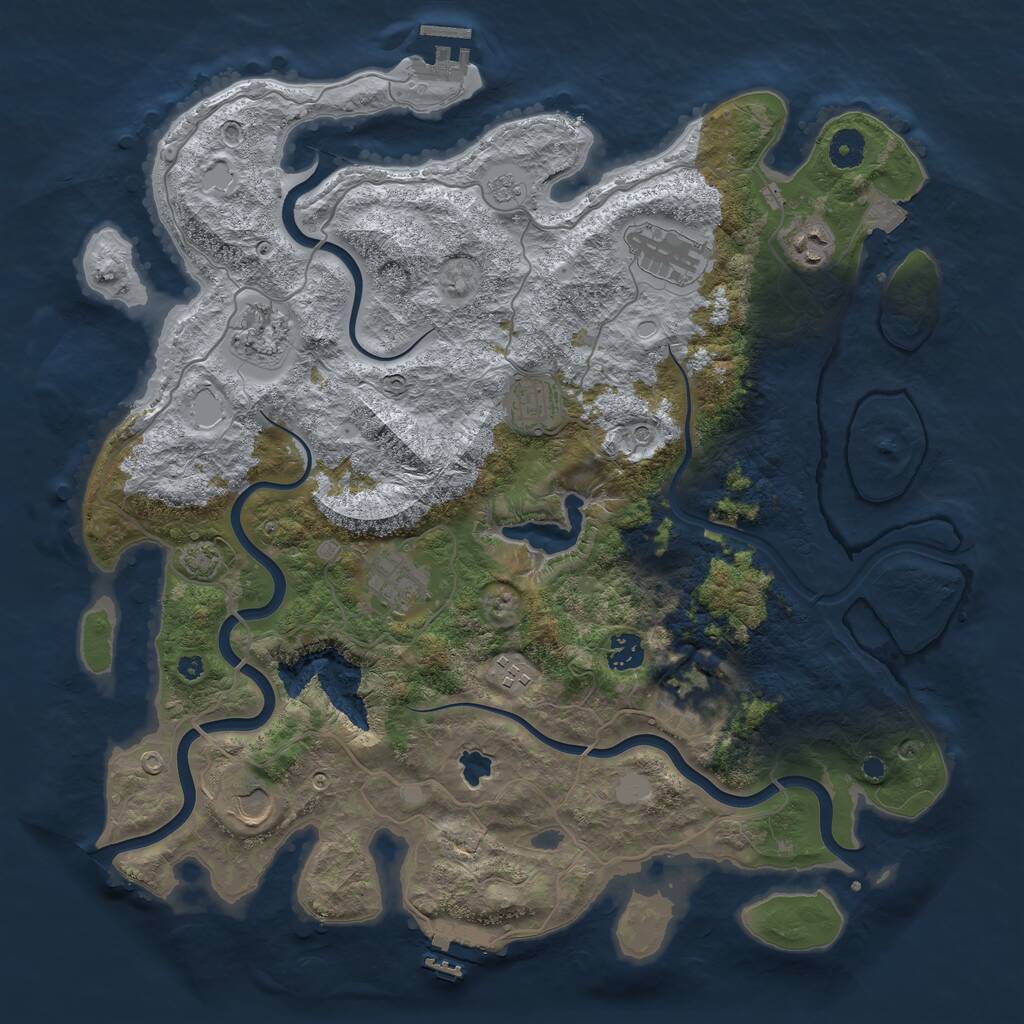 Rust Map: Procedural Map, Size: 4050, Seed: 149571517, 15 Monuments