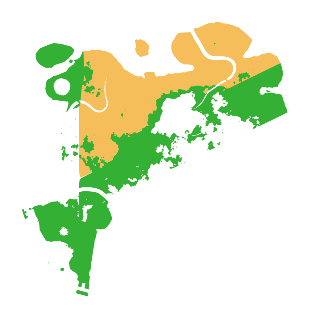 Biome Rust Map: Procedural Map, Size: 3500, Seed: 74668172