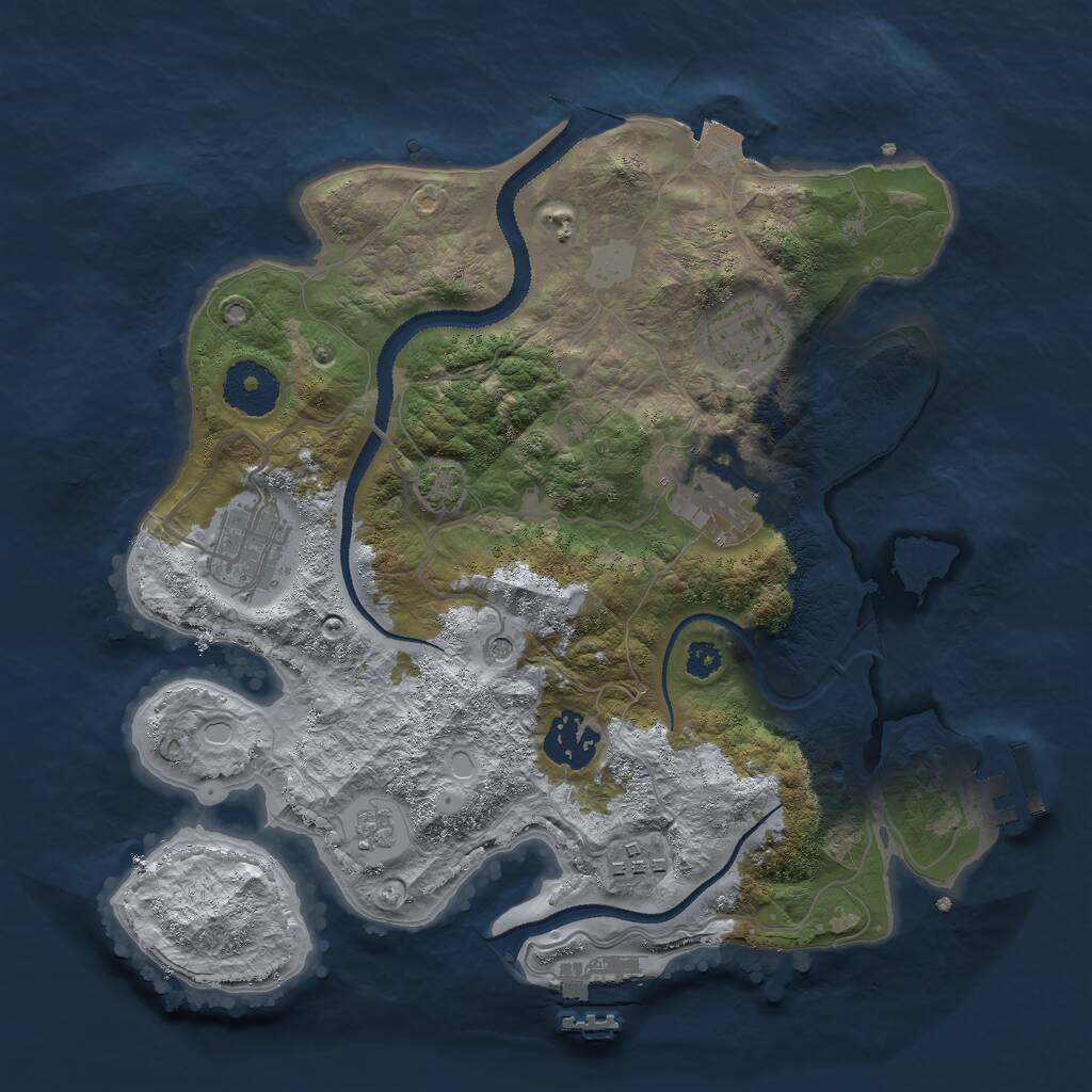 Rust Map: Procedural Map, Size: 3000, Seed: 1748588419, 11 Monuments