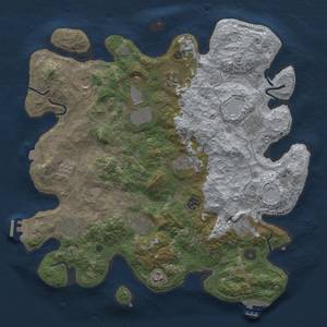 Thumbnail Rust Map: Procedural Map, Size: 4000, Seed: 558926749, 19 Monuments