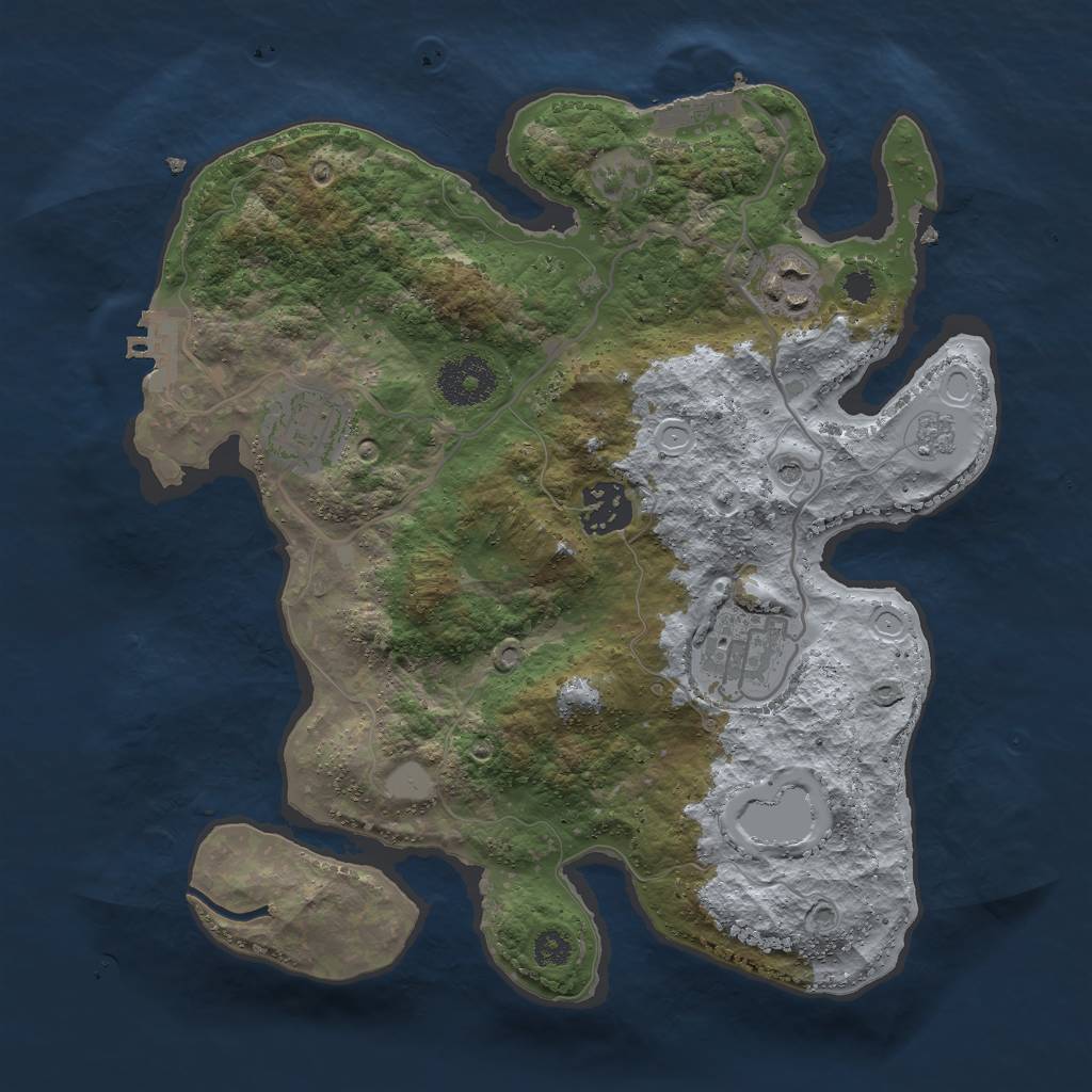 Rust Map: Procedural Map, Size: 3000, Seed: 13356, 13 Monuments