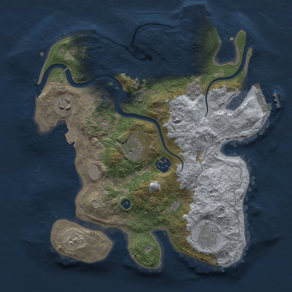 Rust Map: Procedural Map, Size: 3000, Seed: 13356, 11 Monuments