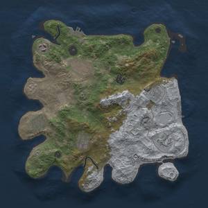 Thumbnail Rust Map: Procedural Map, Size: 3300, Seed: 1828883320, 15 Monuments