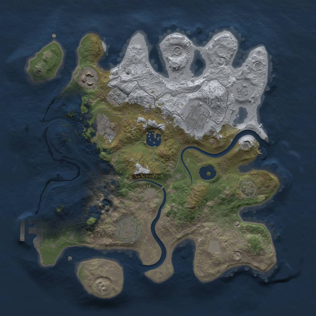 Rust Map: Procedural Map, Size: 3000, Seed: 30153, 11 Monuments