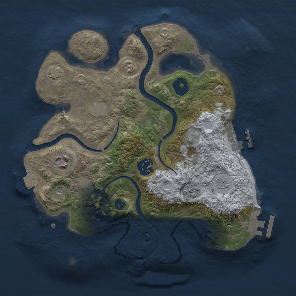 Rust Map: Procedural Map, Size: 2700, Seed: 1622191253, 9 Monuments