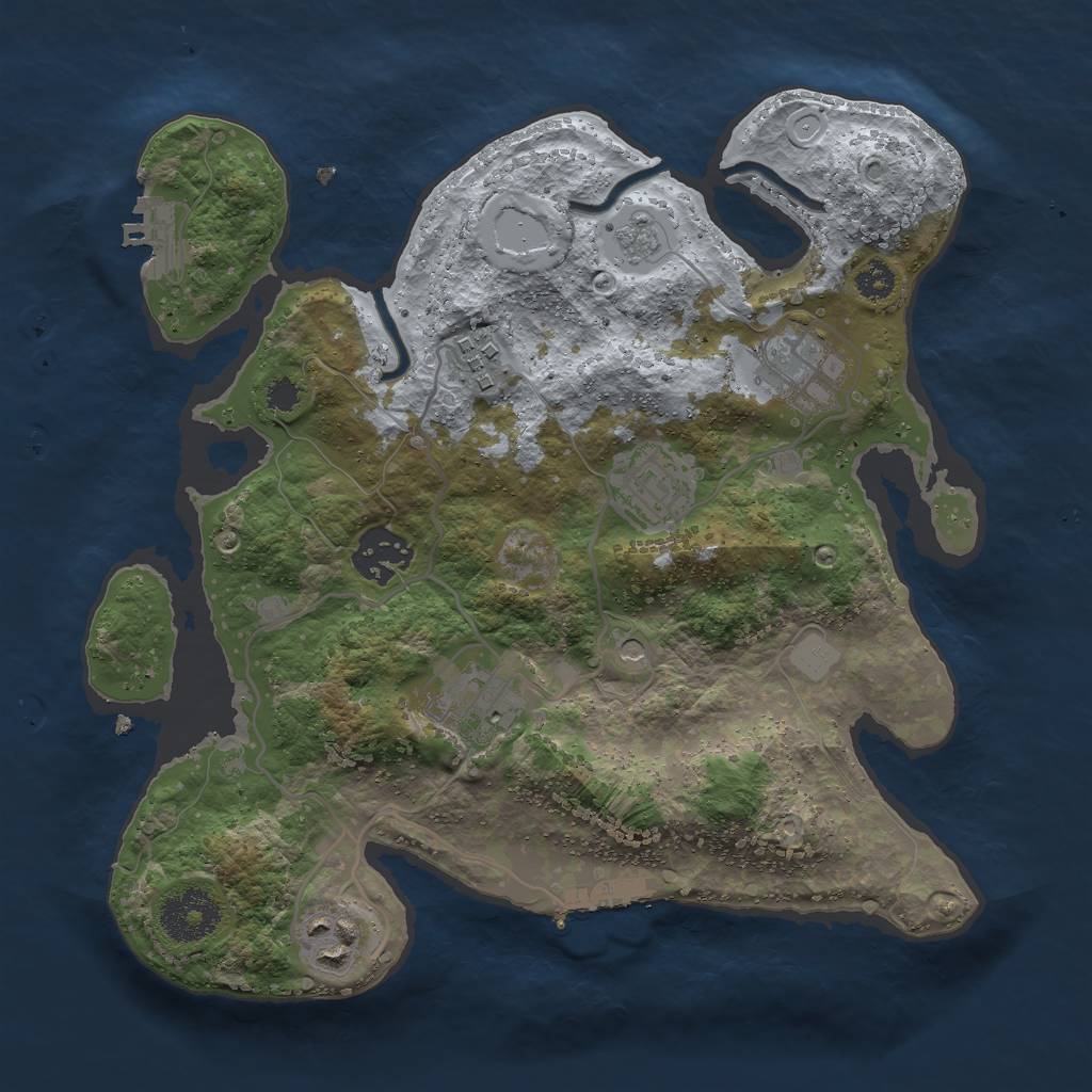 Rust Map: Procedural Map, Size: 2900, Seed: 589335000, 15 Monuments