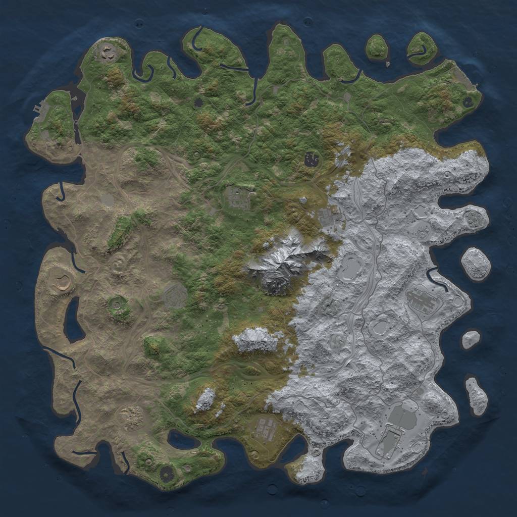 Rust Map: Procedural Map, Size: 5085, Seed: 823458, 20 Monuments