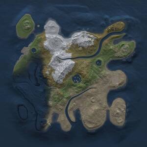 Thumbnail Rust Map: Procedural Map, Size: 2500, Seed: 500000, 4 Monuments