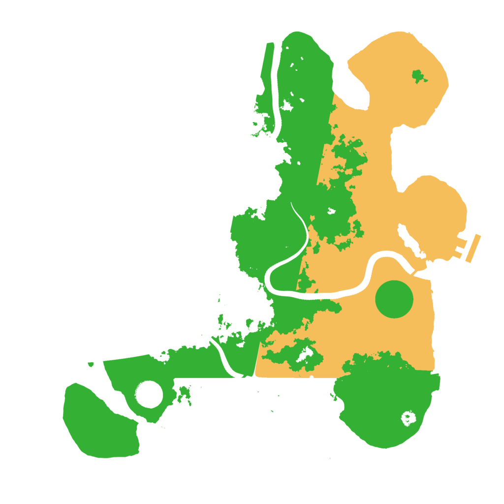 Biome Rust Map: Procedural Map, Size: 3500, Seed: 71492323