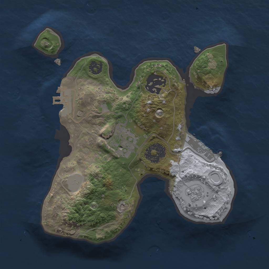 Rust Map: Procedural Map, Size: 2000, Seed: 70282, 10 Monuments