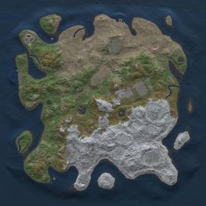 Thumbnail Rust Map: Procedural Map, Size: 3750, Seed: 3996359, 19 Monuments