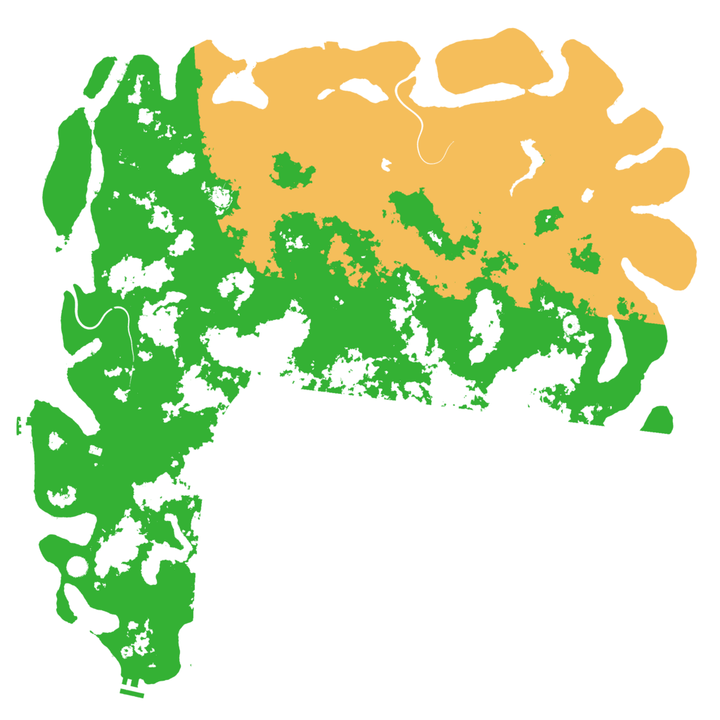 Biome Rust Map: Procedural Map, Size: 6000, Seed: 65643