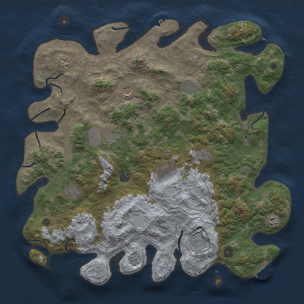 Procedural Map :: Rust Map :: Just-Wiped