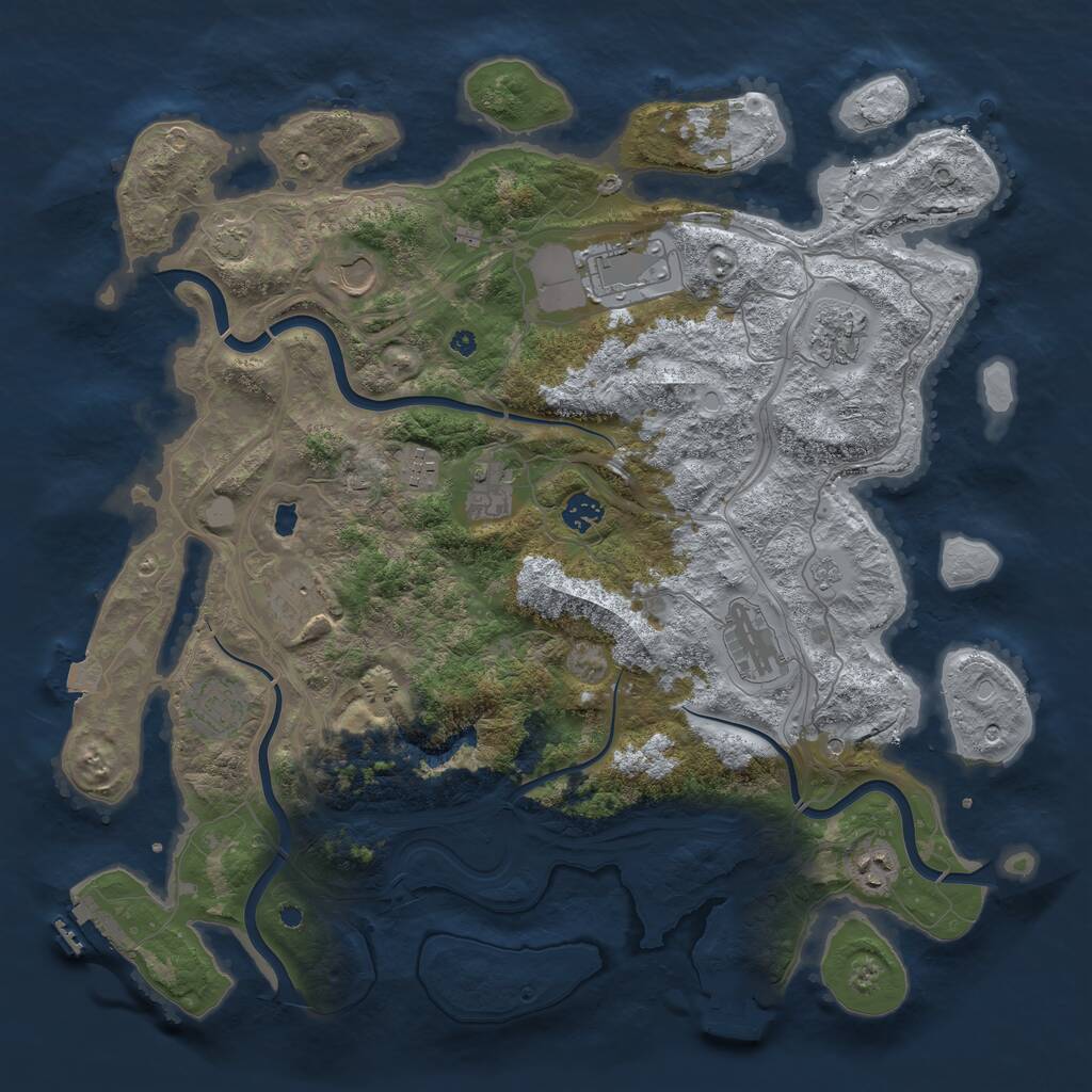 Rust Map: Procedural Map, Size: 4250, Seed: 1667709229, 16 Monuments
