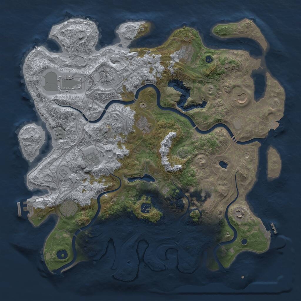 Rust Map: Procedural Map, Size: 4250, Seed: 1774046811, 17 Monuments
