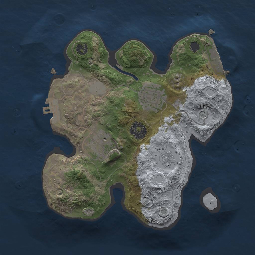 Rust Map: Procedural Map, Size: 2200, Seed: 709983366, 11 Monuments